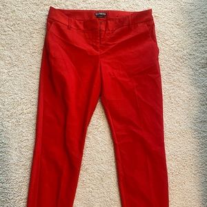 Apple Red Express Column Trousers- mid rise.